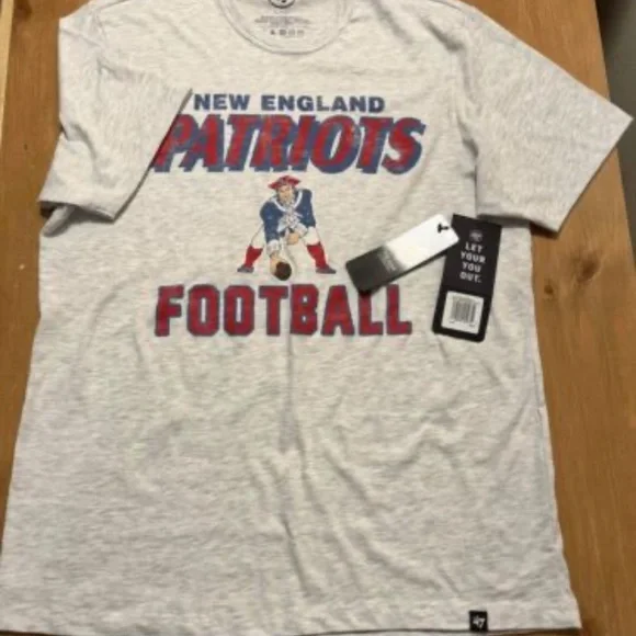 Mens Patriots Gray Dozer Franklin Pat Patriot s/s tee size medium - Picture 2 of 3